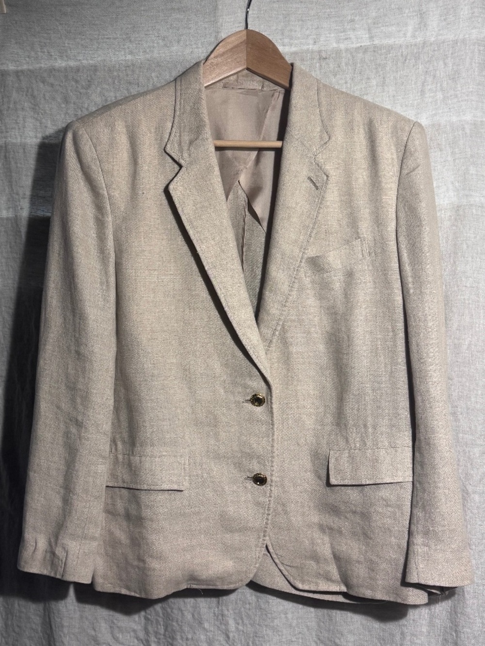 Vintage INGEBORG Pink House 100% Linen Blazer - Medium